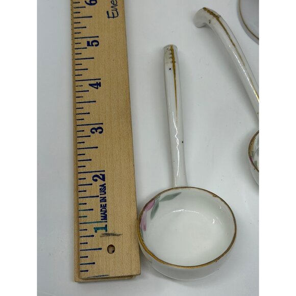 VTG Noritake Azalea 4-Set Berry Set Creamer & Ladles Footed Cups 4"-5.5", Japan - Picture 8 of 10